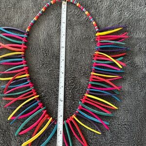 2/$20 Colourful wooden beaded necklace